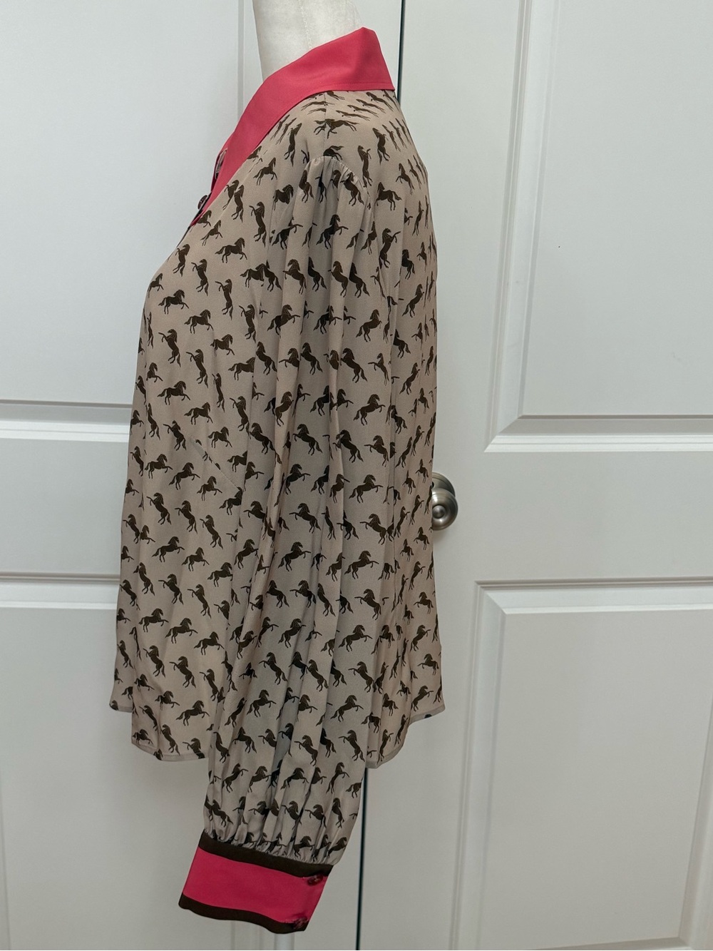 Sonya Horse Print Silk Shirt from LK Bennett - Picture 8 of 14